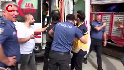 Ataşehir'de 2. kattan atlayıp dehşet saçtı