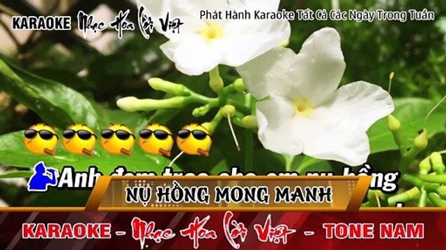 Karaoke Nụ Hồng Mong Manh Tone Nam - KARAOKE Nhạc Hoa Lời Việt - Karaoke Nhạc Trẻ Tone Nam Hay Nhất