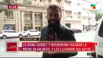 La China Suárez y Rusherking pasaron la noche en un hotel y las grúa se llevó su camioneta