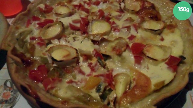 Tarte au chèvre frais et aux légumes d'été