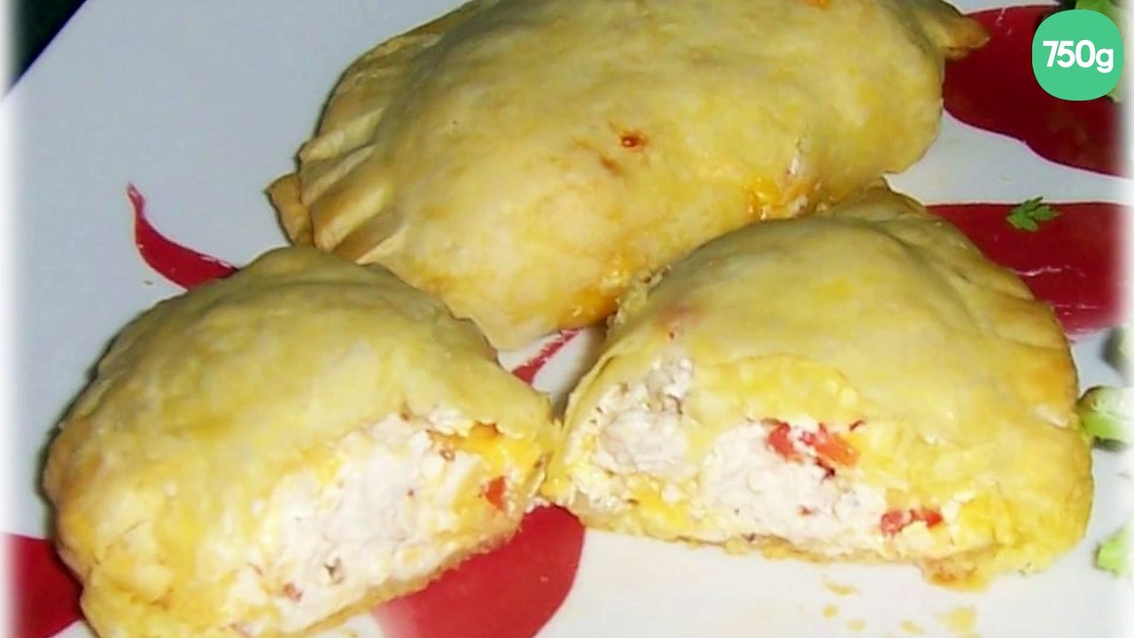 Chaussons poulet, poivron, ricotta