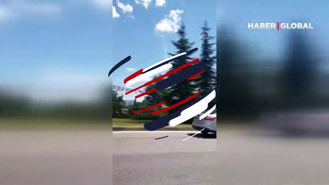 Karabük'te hortum cep telefonuyla görüntülendi