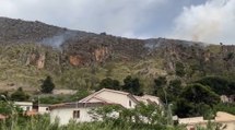 Monreale (PA) - Incendio su Monte Caputo minaccia abitazioni (25.05.22)
