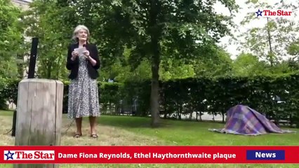 Dame Fiona Reynolds Unveils A Plaque To Ethel Haythornthwaite In Sheffield
