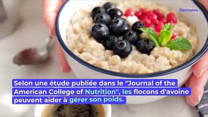 Les flocons d'avoine favorisent la perte de poids