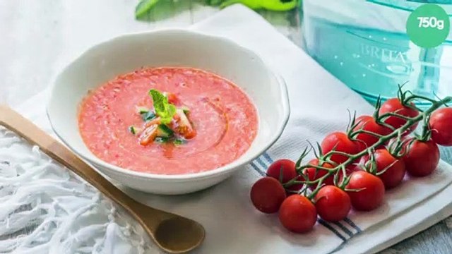 Gaspacho au basilic frais