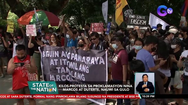 Kilos-protesta sa proklamasyon nina Marcos at Duterte, nauwi sa gulo | SONA