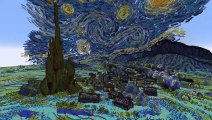 Il recrée le tableau La nuit étoilée de Van Gogh dans Minecraft et c'est incroyable