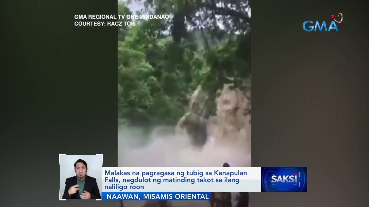 Malakas na pagragasa ng tubig sa Kanapulan Falls, nagdulot ng matinding takot sa ilang naliligo roon | Saksi