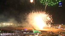 إطلاق ألعاب نارية احتفالا بعيد استقلال الأردن الـ76