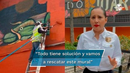 "En Cuauhtémoc amamos el arte", Sandra Cuevas niega haber borrado mural en Mercado Juárez