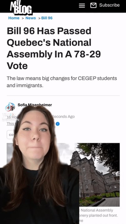 Bill 96 Has Passed Quebec's National Assembly In A 78-29 Vote