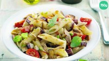 Penne au thon et aubergines