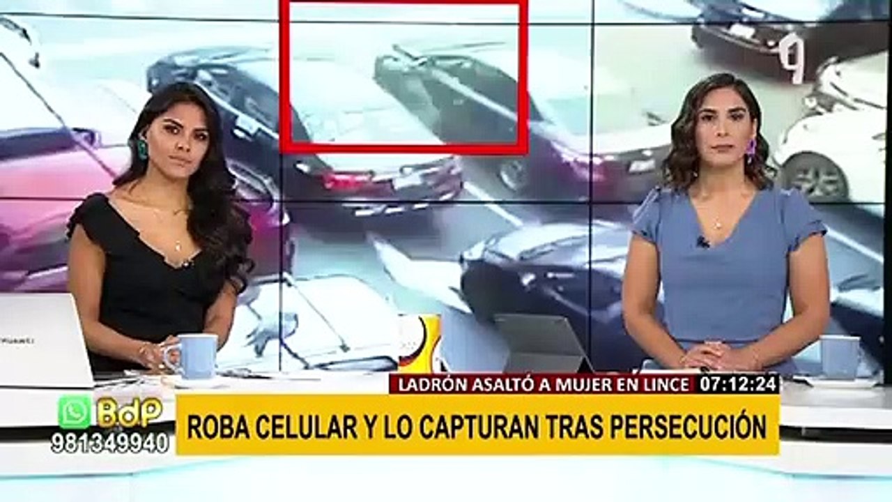 Robo en la Av. Arequipa: tras persecución, capturan a ladrón que le arrebató celular a mujer
