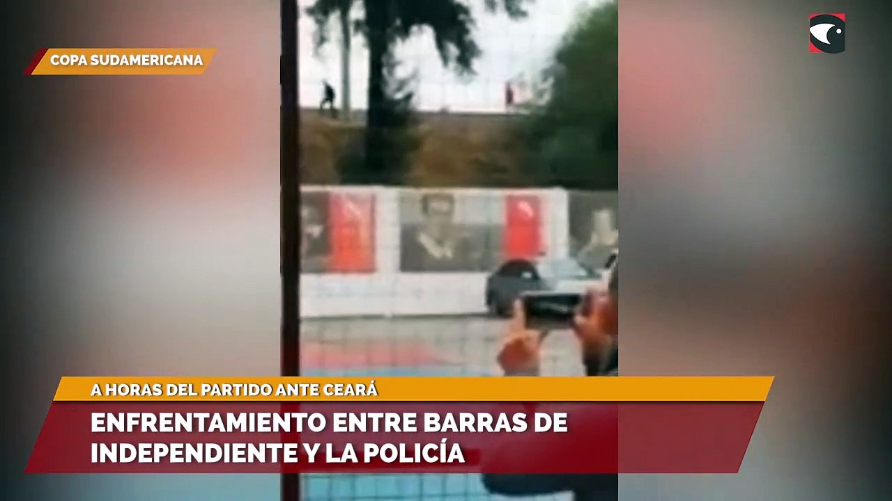 Enfrentamiento entre barras de Independiente y la policía