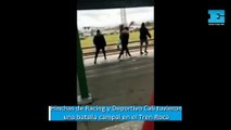 Hinchas de Racing y Deportivo Cali tuvieron una batalla campal en el Tren Roca