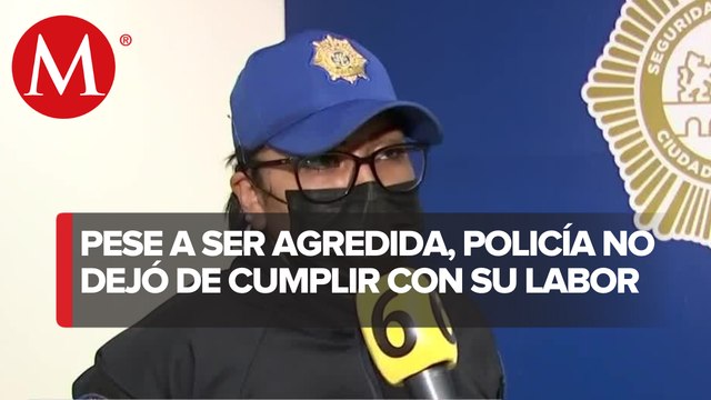 Mujer policía se enfrenta a hombre luego de intentar salta torniquete para no pagar Metrobús