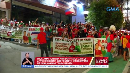 Proklamasyon nina Marcos at Duterte, ipinagdiwang ng kanilang mga taga-suporta | UB