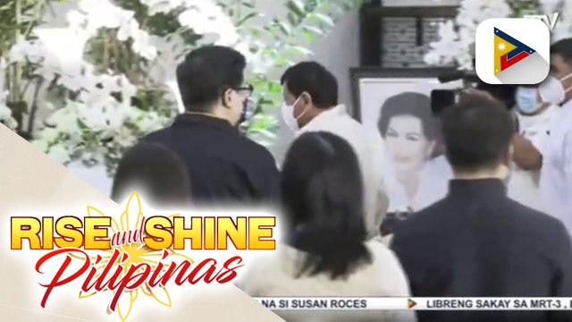 Pres. Duterte, dumalaw sa burol ng beteranang aktres na si Susan Roces