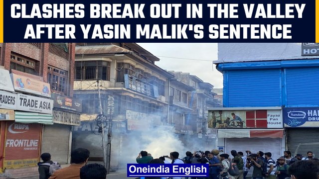Clashes erupt between protestors and security forces in Srinagar after Yasin Malik's sentence