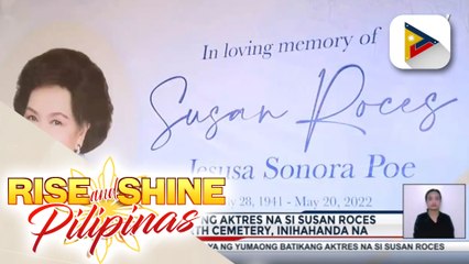 Kasalukuyang sitwasyon sa Manila North Cemetery kaugnay ng paghahanda sa huling himlayan ng aktres na si Susan Roces