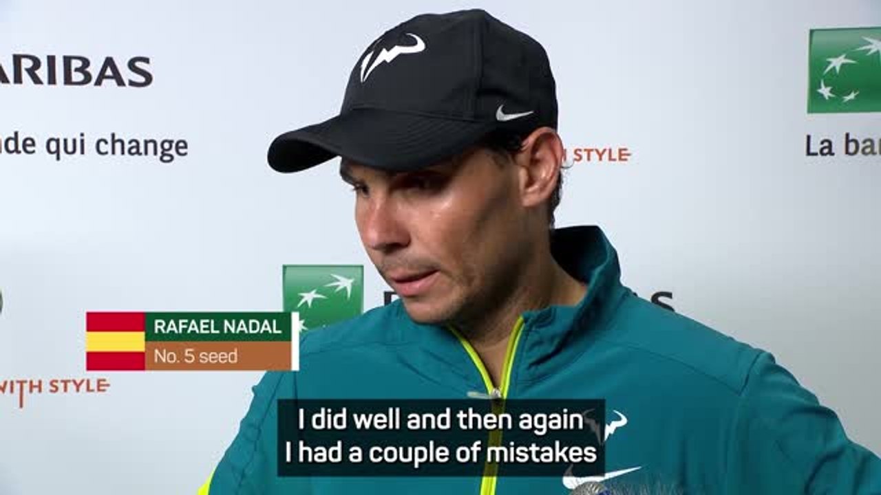 Nadal admits he 'needs to improve' after second...