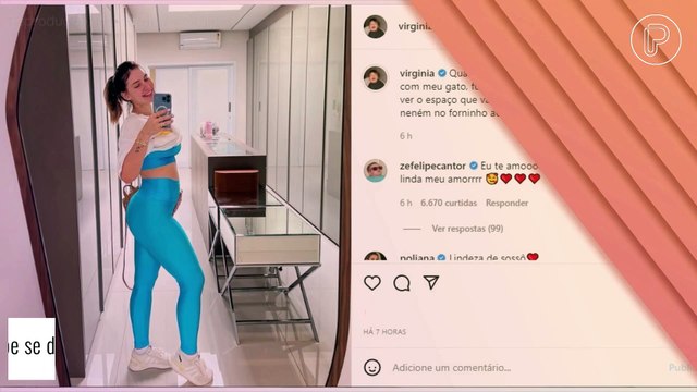 Virgínia Fonseca exibe barriga de grávida em look de academia e detalha rotina agitada