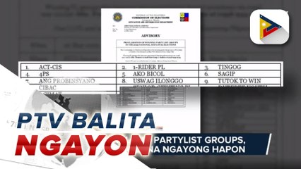 Mga nanalong party-list groups, ipo-proklama na ngayong hapon