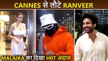 Ranveer Returns From Cannes, Kartik Receives Love At Airport, Malaika's Glittery H0T Look | Spotted
