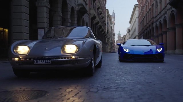 Lamborghini 350 GT and Lamborghini Aventador Ultimae Driving Video
