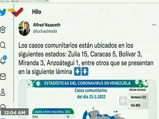 COVID-19 | Venezuela registró 31 casos comunitarios, 2 importados y 516.644 personas recuperadas
