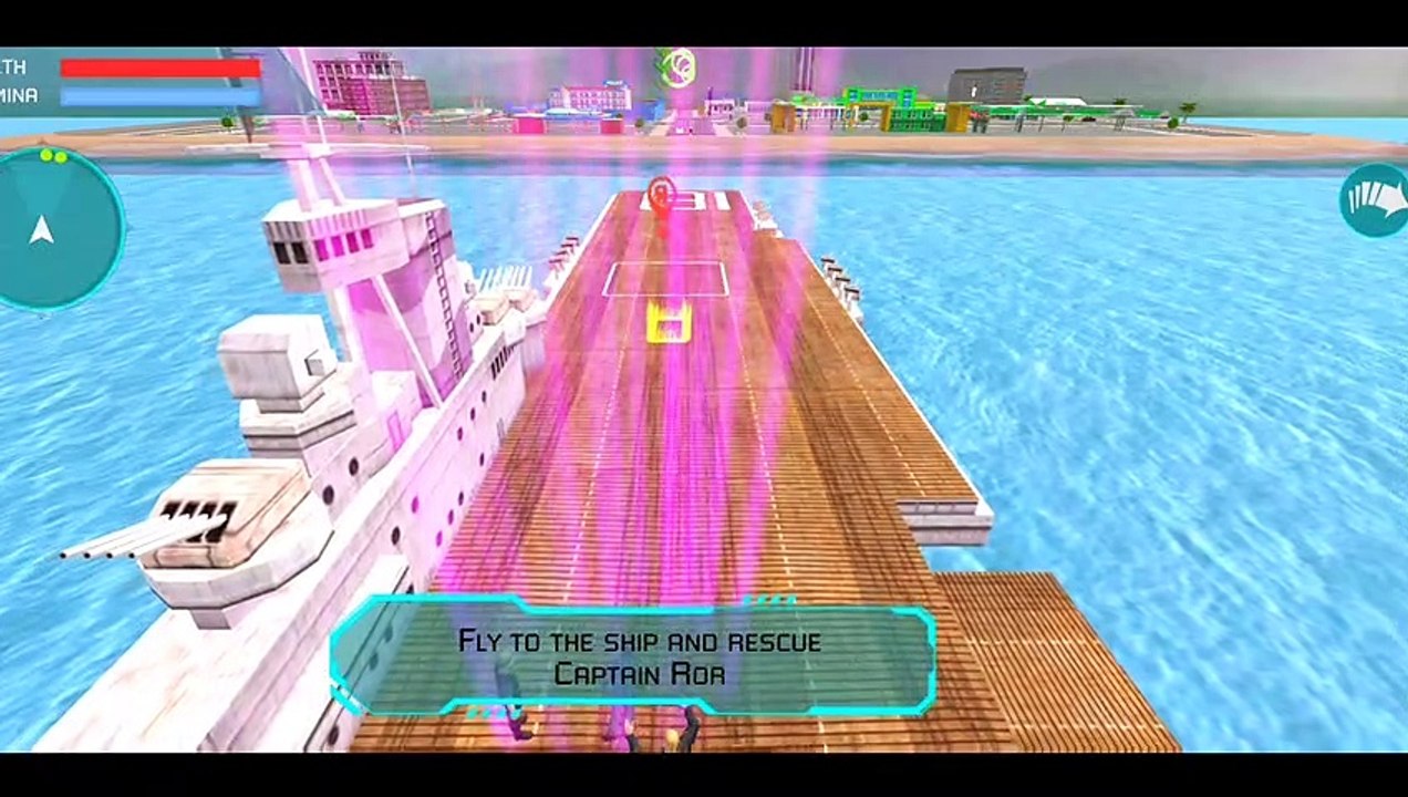 Flying Robot Hero Miami City Motor Bike Rescue Mission Android Gameplay By Games Zone