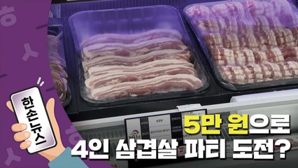 [한손뉴스] 5만 원으로 삼겹살을 얼만큼 살 수 있을까? / YTN
