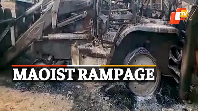 Maoists Burn 3 Vehicles In Odisha’s Kalahandi