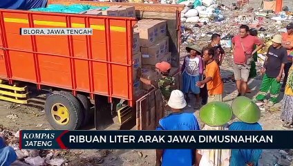 Ribuan Liter Arak Jawa Dimusnahkan Kejaksaan Negeri Blora