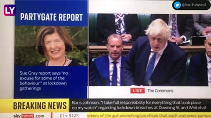 Boris Johnson Apologises Again After Sue Gray Report On Parties At No 10 Downing Street During Covid-19 Lockdown