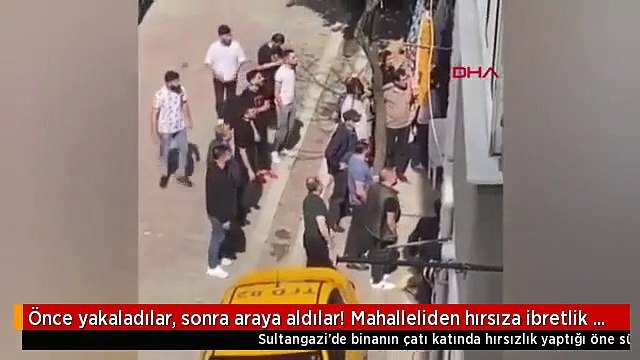 Önce yakaladılar, sonra araya aldılar! Vatandaştan hırsıza ibretlik meydan dayağı