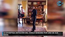 La divertida imitación del Cholo Simeone por uno de sus hijos