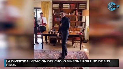La divertida imitación del Cholo Simeone por uno de sus hijos