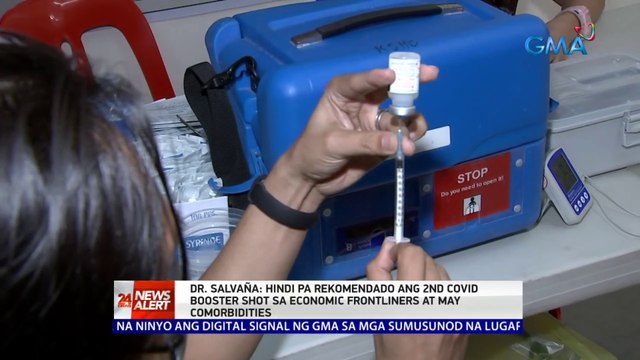 Dr. Salvana: Hindi pa rekomendado ang 2nd COVID booster shot sa economic frontliners at may comorbidities | 24 Oras News Alert