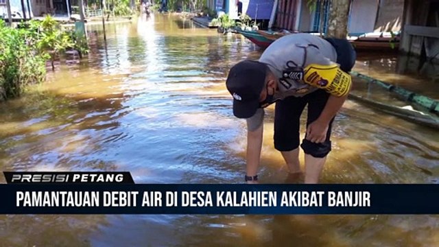 Pamantauan Debit Air di Desa Kalahien wilayah hukum Polsek Dusun Selatan Polres Barito Selatan