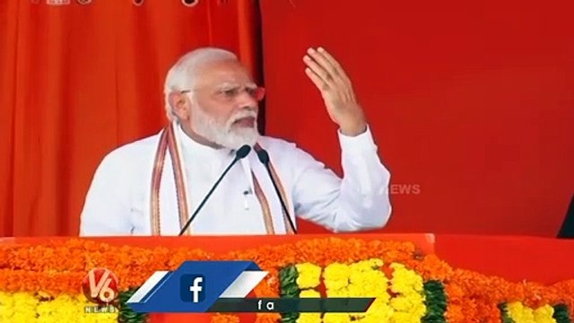 PM Modi Comments On KCR Superstitions _ Modi Hyderabad Tour _ V6 News