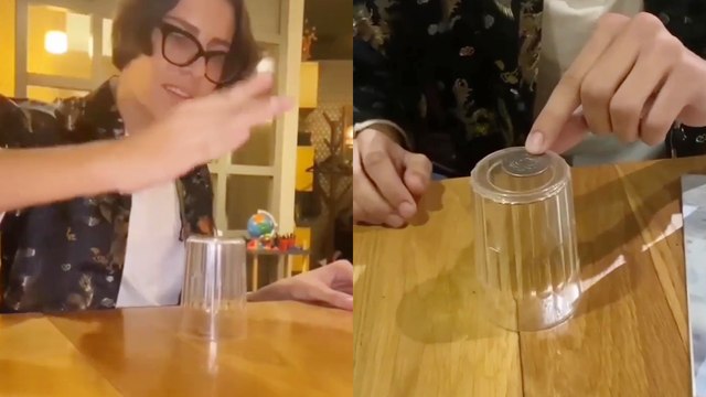 'Illusionist makes viewers question their eyes with his perplexing coin & glass trick'