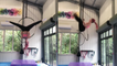 'Australian aerialist performs mesmerizing acrobatics on a lyra '