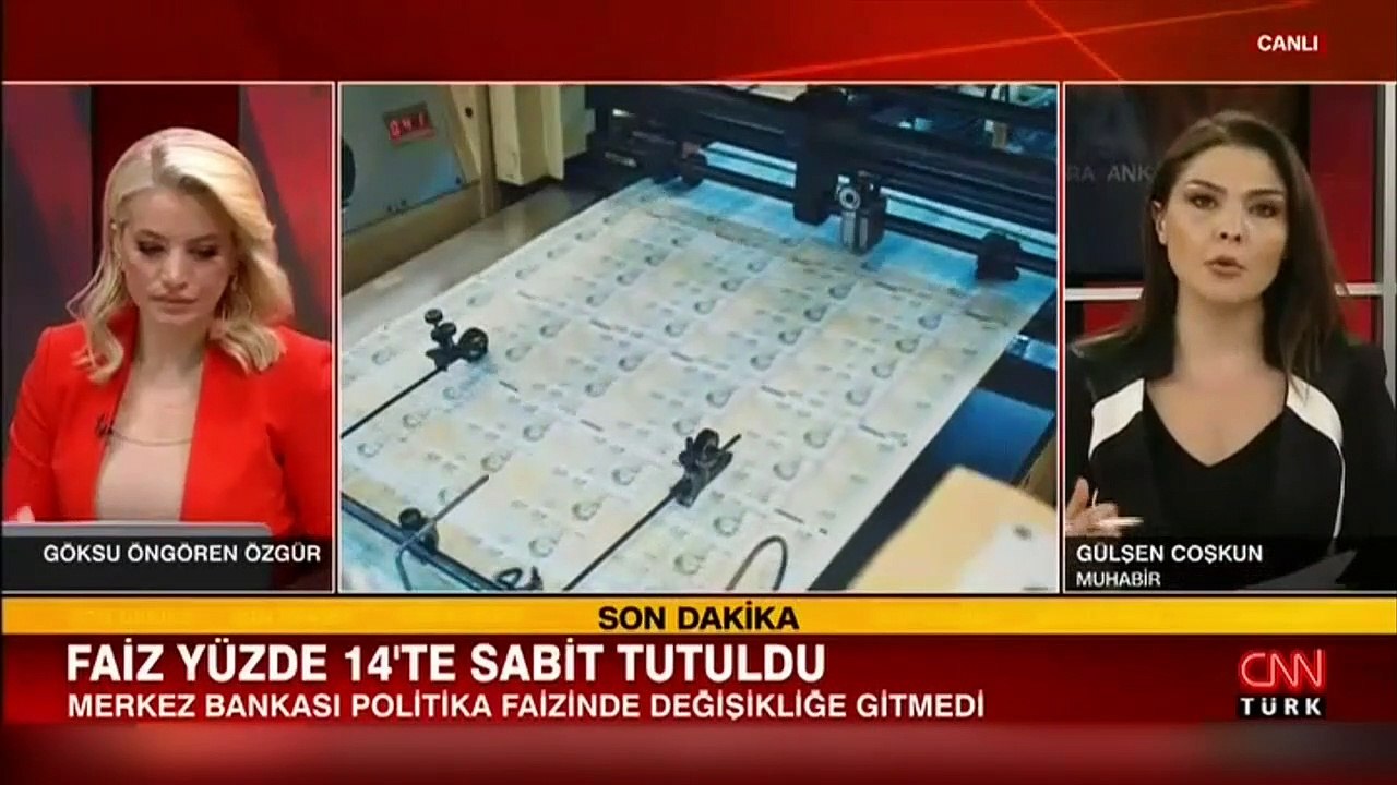 Merkez Bankası faizi yüzde 14 seviyesinde sabit bıraktı