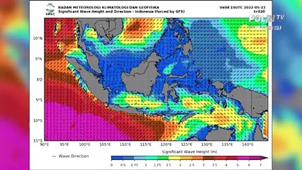 BMKG Peringati Adanya Gelombang Tinggi Hingga 4 Meter di Wilayah Perairan Indonesia