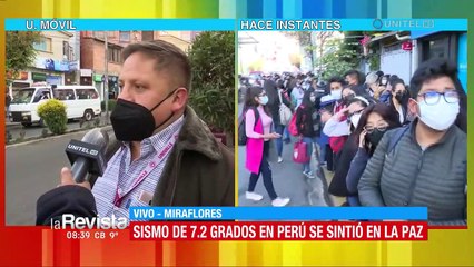 Sismo en Perú fue sentido en Bolivia en donde se procedió a evacuar edificios en La Paz