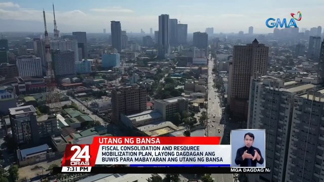 Fiscal consolidation and resource mobilization plan, layong dagdagan ang buwis para mabayaran ang utang ng bansa | 24 Oras