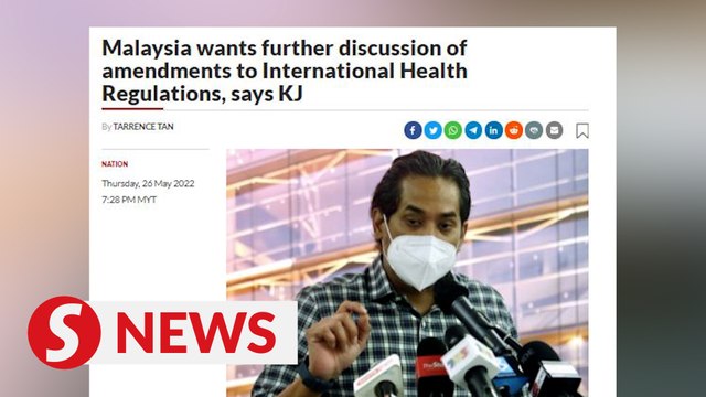Malaysia wants further discussion of amendments to International Health Regulations
