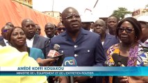 Infrastructures routières : le ministre Amédé Kouakou visite les chantiers du District d'Abidjan